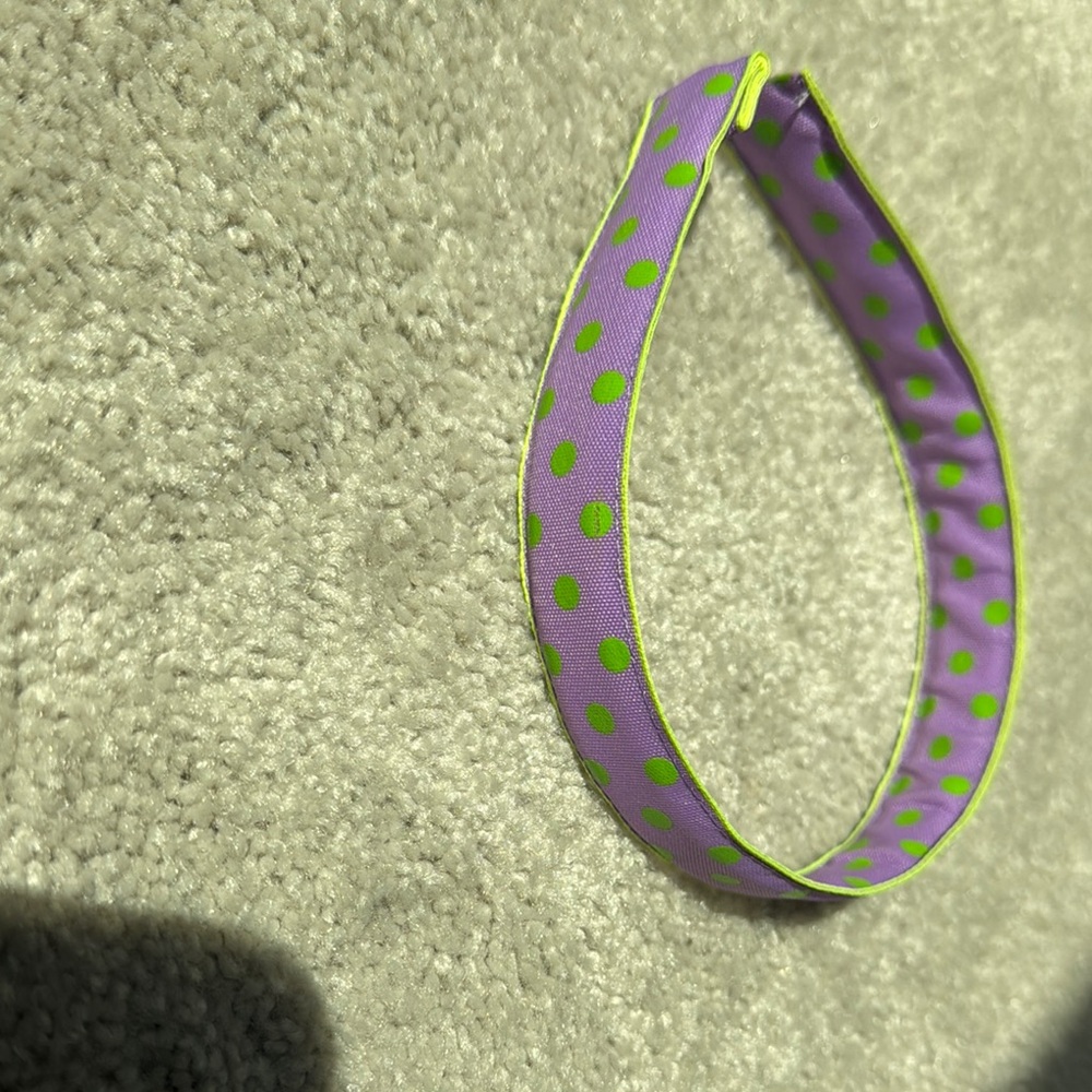 Polka Dot Hairband - Purple and Green